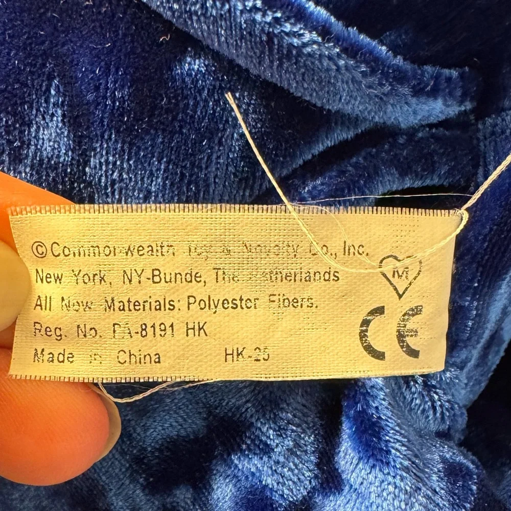 Vintage Commonwealth VELVET FROG Solid Blue Pattern 22